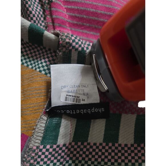 Womens Babette San Francisco Vest Snap-Button Pockets Size LARGE Clean Stripes - Picture 14 of 14